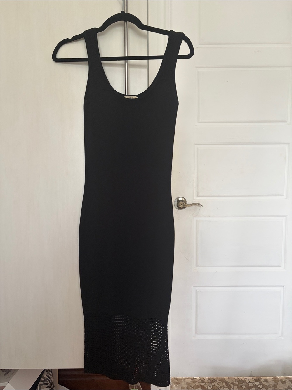 Torn by Ronny Kobo Black Sleeveless Knit Maxi Dress